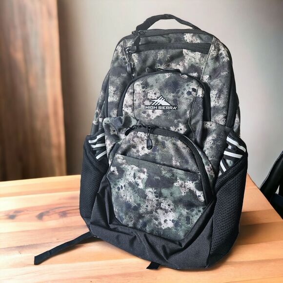 High Sierra Swoop SG Backpack 17" Laptop Pocket, Camo New w/tags - Picture 2 of 16
